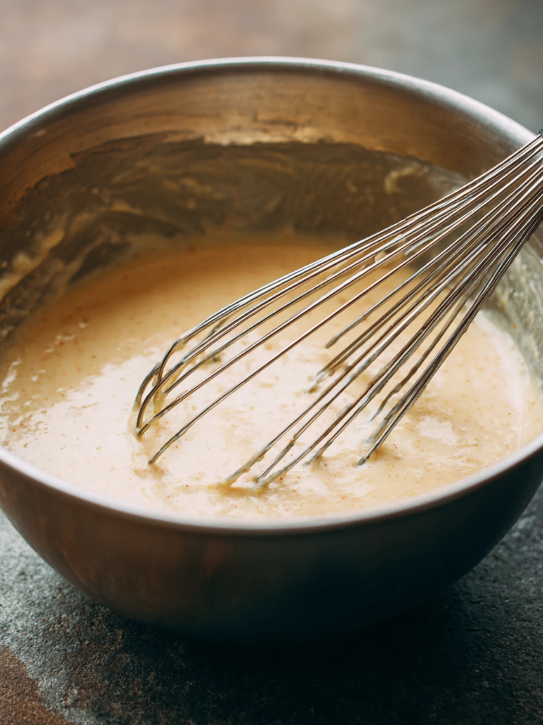 Cottage cheese banana bread wet ingredients in bowl