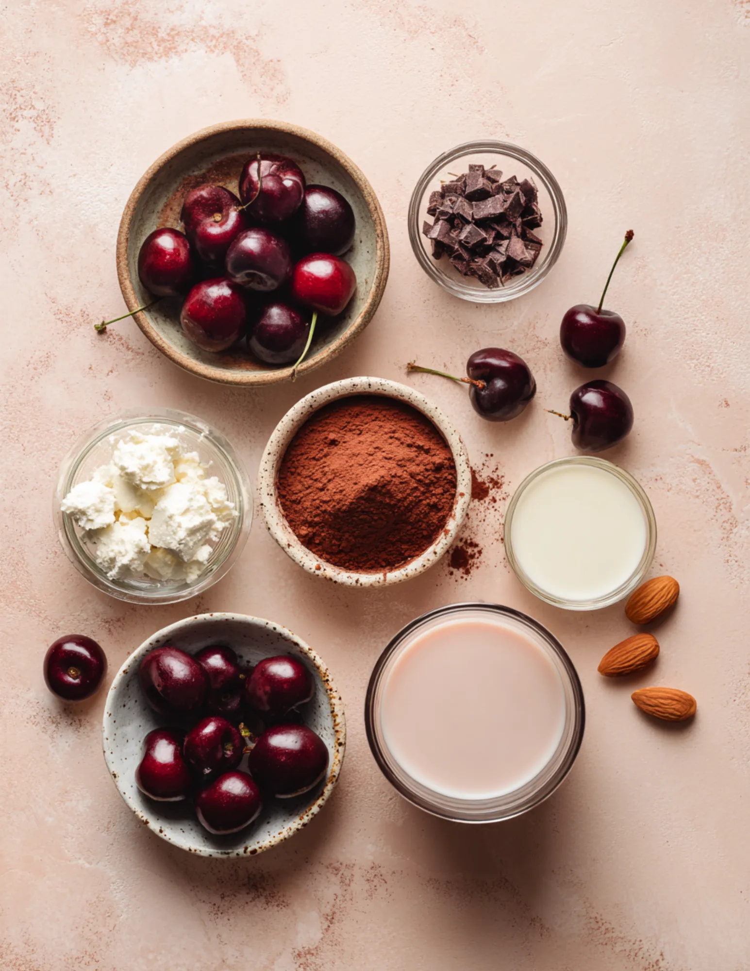  Ingredients for chocolate cherry protein smoothie