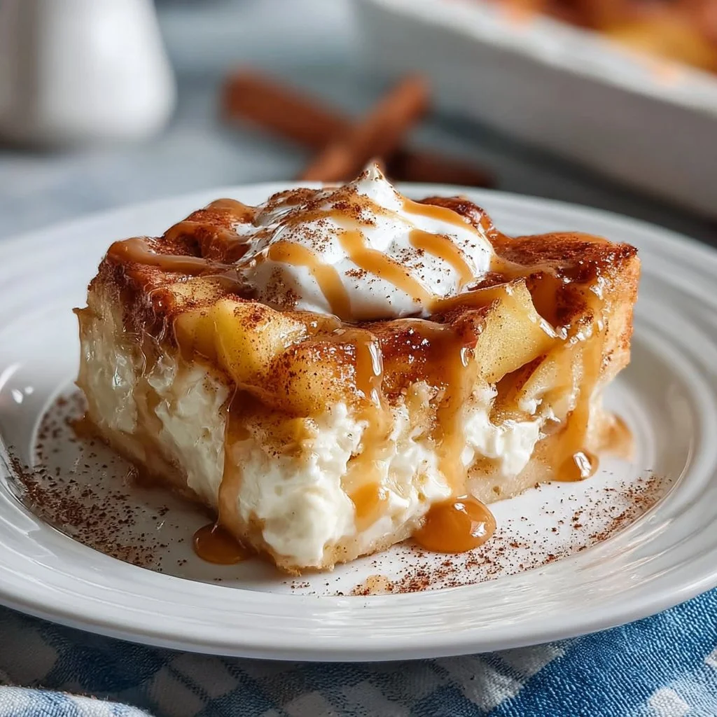 Delicious Apple Cinnamon Cottage Cheese Bake served in a bowl.
