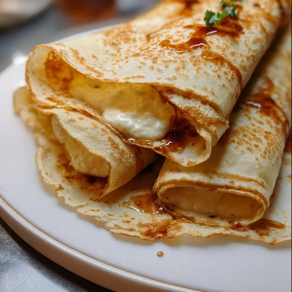Cottage cheese wraps served on a plate with fresh vegetables