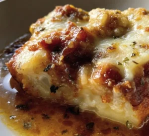 A warm bowl of Tuscany Soup with fresh vegetables and herbs