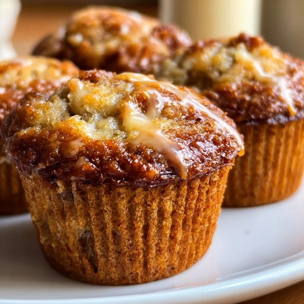 Delicious easy banana bread muffins fresh out of the oven
