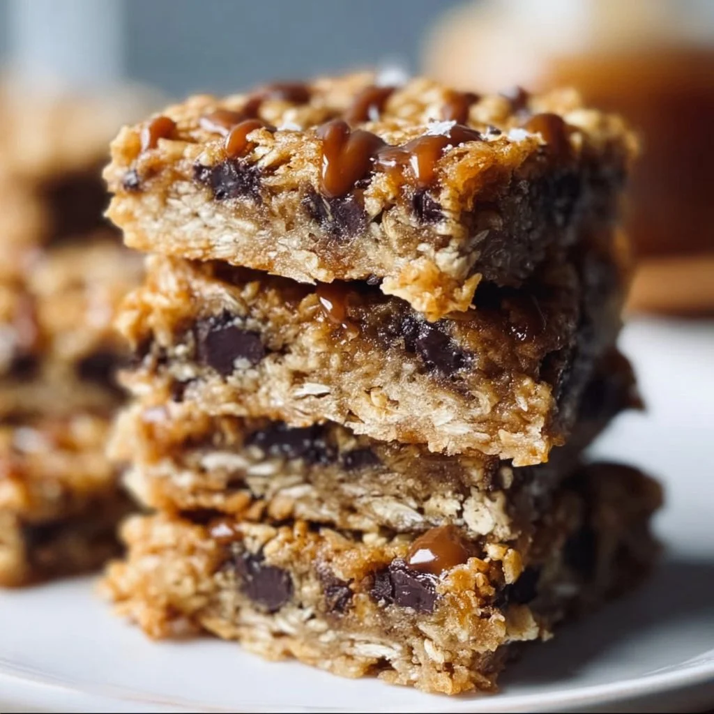 Delicious 4-ingredient banana oat bars on a wooden cutting board